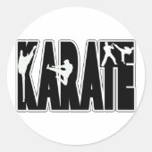KARATE RONDE STICKER (Voorkant)