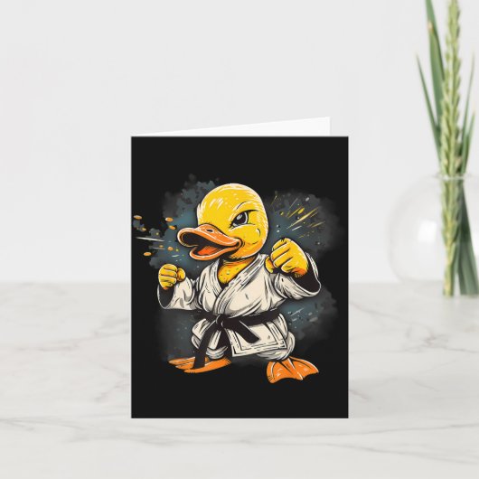 Karate Rubber Eend Dier Mma Taekwondo Jiu-Jitsu Kaart (Voorkant)