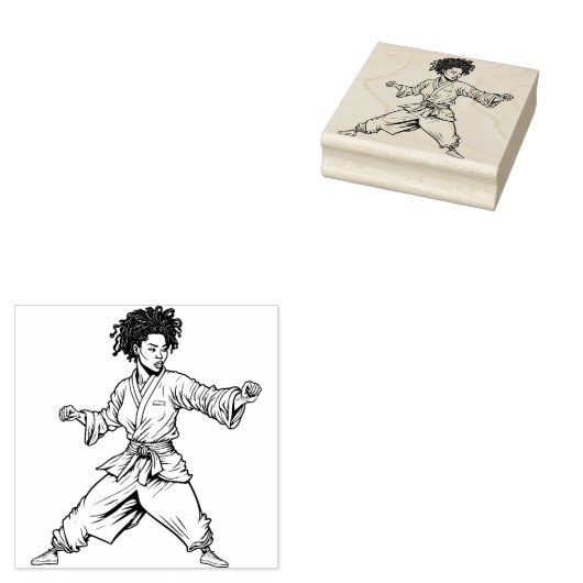Karate Rubber Stamp Rubberstempel (Gestempeld)