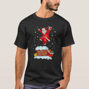 Karate Santa Claus Kerstmis Kung Fu Taekwondo MMA T-shirt