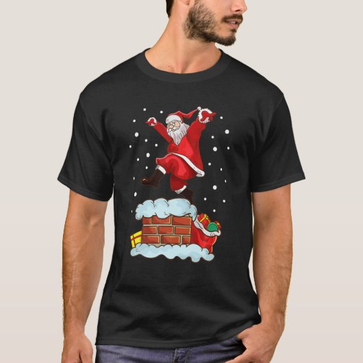 Karate Santa Claus Kerstmis Kung Fu Taekwondo MMA T-shirt (Voorkant)