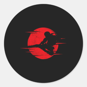Karate Schaduw Judo Vechtkunst Japan Kung Fu Taek Ronde Sticker