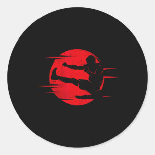 Karate Schaduw Judo Vechtkunst Japan Kung Fu Taek Ronde Sticker