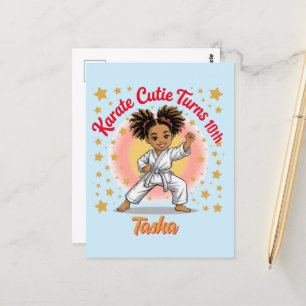 Karate Schatje Verjaardag Meisje Viering Vechtkuns Briefkaart