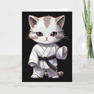 Karate Schattig Kitten Vechtkunst Kitty Voor Kat L Kaart