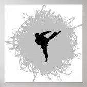 Karate Scribble Style Poster (Voorkant)