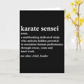 Karate Sensei Definitie Grappige Martial Arts Inst Kaart (Gele Bloem)