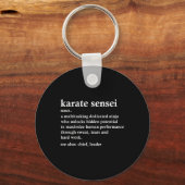 Karate Sensei Definitie Grappige Vechtsport Indust Sleutelhanger (Voorkant)