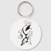 Karate Shark Funny Shark Wearing Karate Gi Shark L Sleutelhanger (Voorkant)