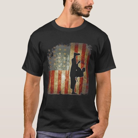 Karate Shirt - Funny Taekwondo Vlag Tshirt Premium (Voorkant)