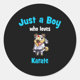 Karate Shirt voor jongens Karate Ronde Sticker