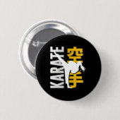Karate Shirten Martial Arts - Meisjes Ronde Button 5,7 Cm (Voorkant /achterkant)