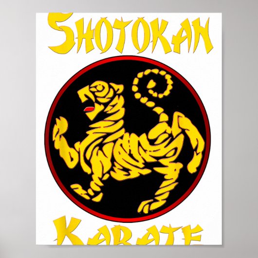 Karate Shotokan Tiger Martial Arts Poster (Voorkant)