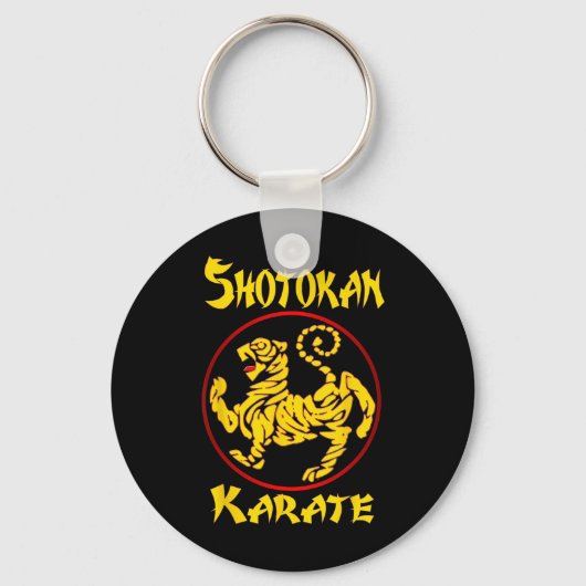 Karate Shotokan Tiger Martial Arts Sleutelhanger (Voorkant)