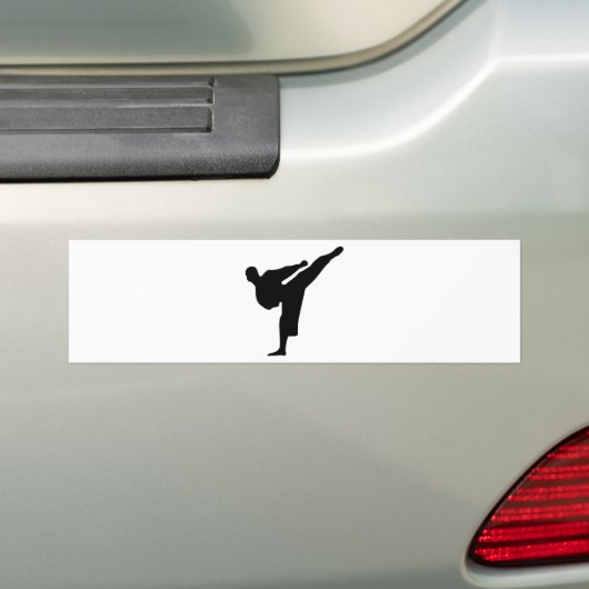 Karate Silhouette Bumpersticker (Op auto)