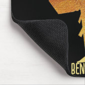 Karate Silhouette Golden Black Modern Typografie Muismat (Hoek)