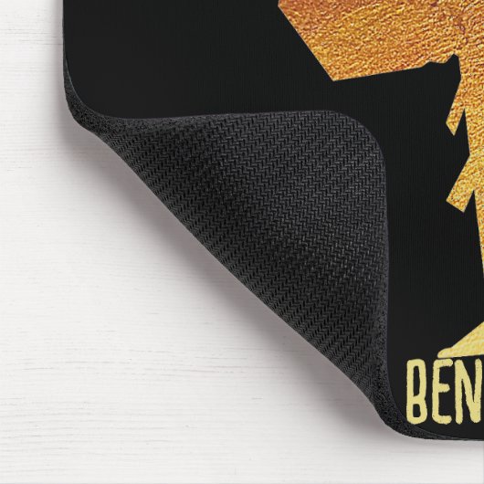 Karate Silhouette Golden Black Modern Typografie Muismat (Hoek)