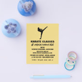 Karate Silhouette, Karate Class Adverteren Flyer (Enkel)