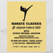 Karate Silhouette, Karate Class Adverteren Flyer (Voorkant)