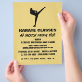 Karate Silhouette, Karate Class Adverteren Flyer (Hand)
