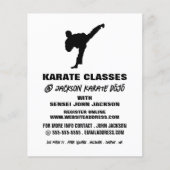 Karate Silhouette, Karate Class Adverteren Flyer (Voorkant)
