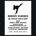 Karate Silhouette, Karate Class Adverteren Flyer<br><div class="desc">Karate Silhouette,  Karate Class Adverteren brochures door de Visitekaartje winkel.</div>