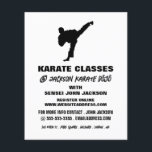 Karate Silhouette, Karate Class Adverteren Flyer<br><div class="desc">Karate Silhouette,  Karate Class Adverteren brochures door de Visitekaartje winkel.</div>