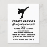 Karate Silhouette, Karate Class Adverteren