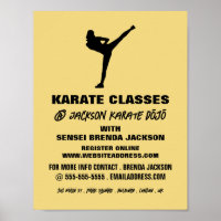 Karate Silhouette, Karate Class Adverteren