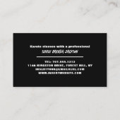 Karate Silhouette, Karate Sensei Visitekaartje (Achterkant)