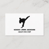 Karate Silhouette, Karate Sensei Visitekaartje (Voorkant)