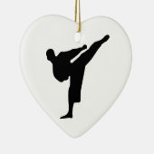 Karate Silhouette Keramisch Ornament (Rechts)