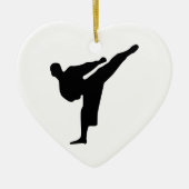 Karate Silhouette Keramisch Ornament (Voorkant)