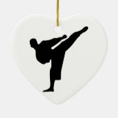 Karate Silhouette Keramisch Ornament (Achterkant)