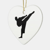 Karate Silhouette Keramisch Ornament (Links)