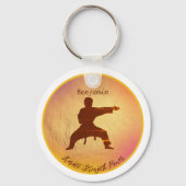Karate Silhouette Modern Martial Arts Personalized Sleutelhanger (Voorkant)