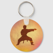 Karate Silhouette Modern Martial Arts Personalized Sleutelhanger (Achterkant)