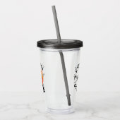 Karate Silhouette Name Specialized Modern Black Acryl Drinkbeker (Links)