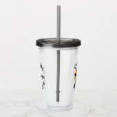Karate Silhouette Name Specialized Modern Black Acryl Drinkbeker (Rechts)