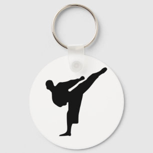 Karate Silhouette Sleutelhanger