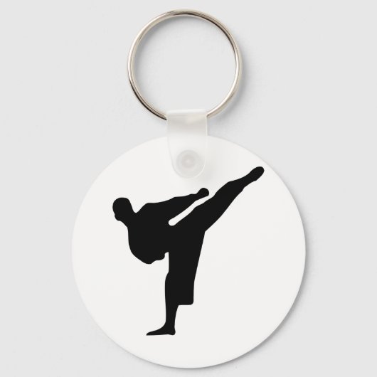 Karate Silhouette Sleutelhanger (Voorkant)