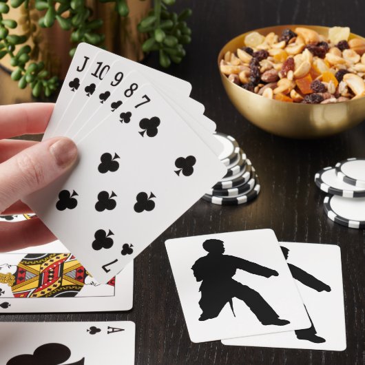 Karate Silhouette Stance Pokerkaarten (Insitu)