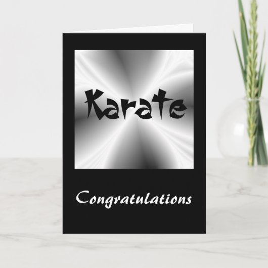 Karate Silver Gefeliciteerd Kaart (Voorkant)