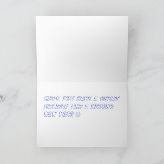 Karate Sneeuwmannen met Wapens Kaart (Binnen)