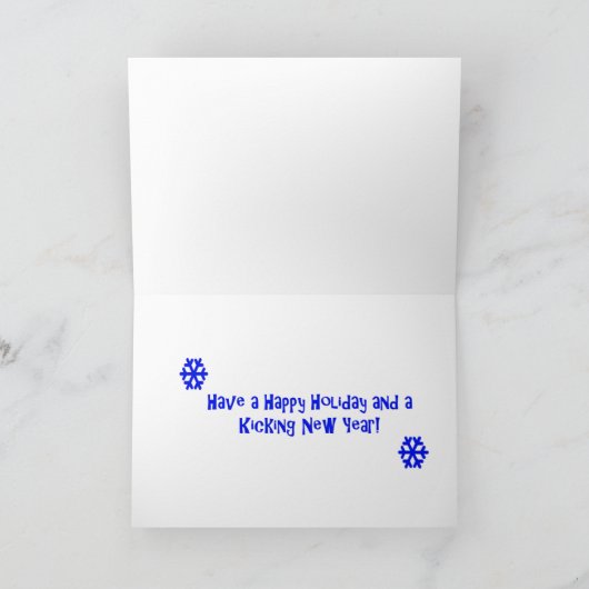 Karate Snowmen en rendier karate Kaart (Binnen)