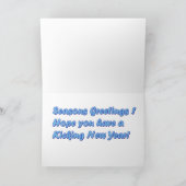 Karate Snowmen Wenskaart Feestdagen Kaart (Binnen)