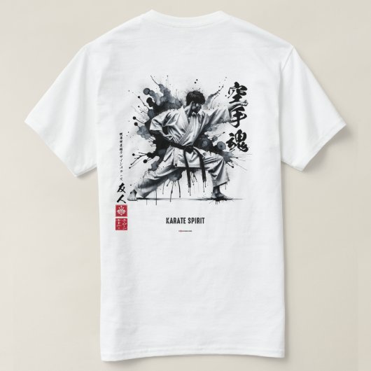 Karate Spirit InkAlcohol Karateka Mannelijk T-shirt (Design achterkant)
