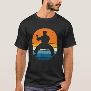 Karate Sport Retro zonneschijnse Japanse krijgsra T-shirt