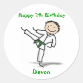 Karate sticker - groene riem (Voorkant)