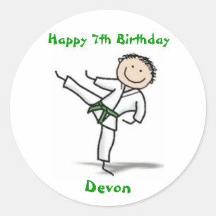 Karate sticker - groene riem